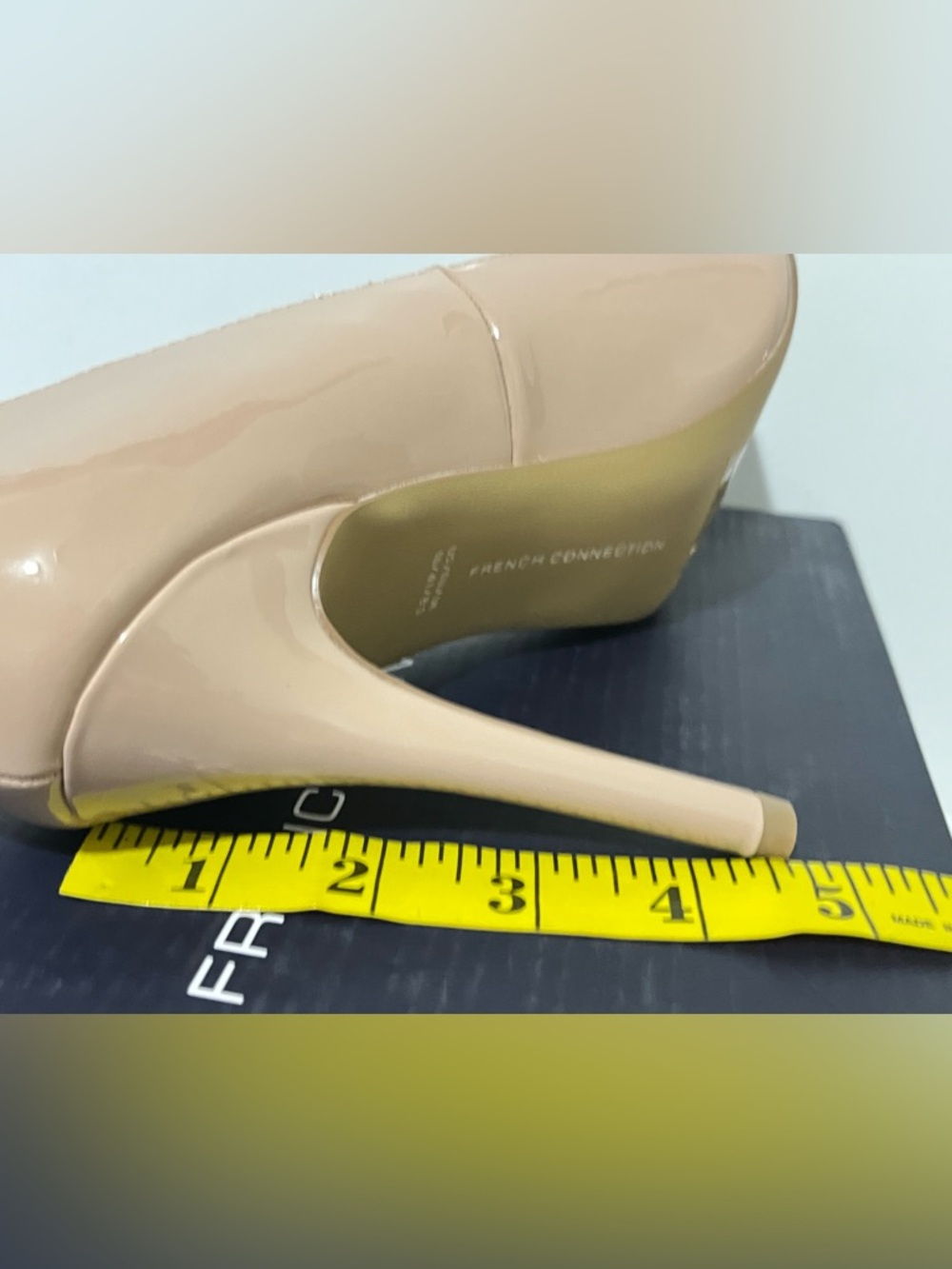 French Connection Classic Nude Patent Pointed-Toe High Heels - Women's Pumps - Picture 8 of 8